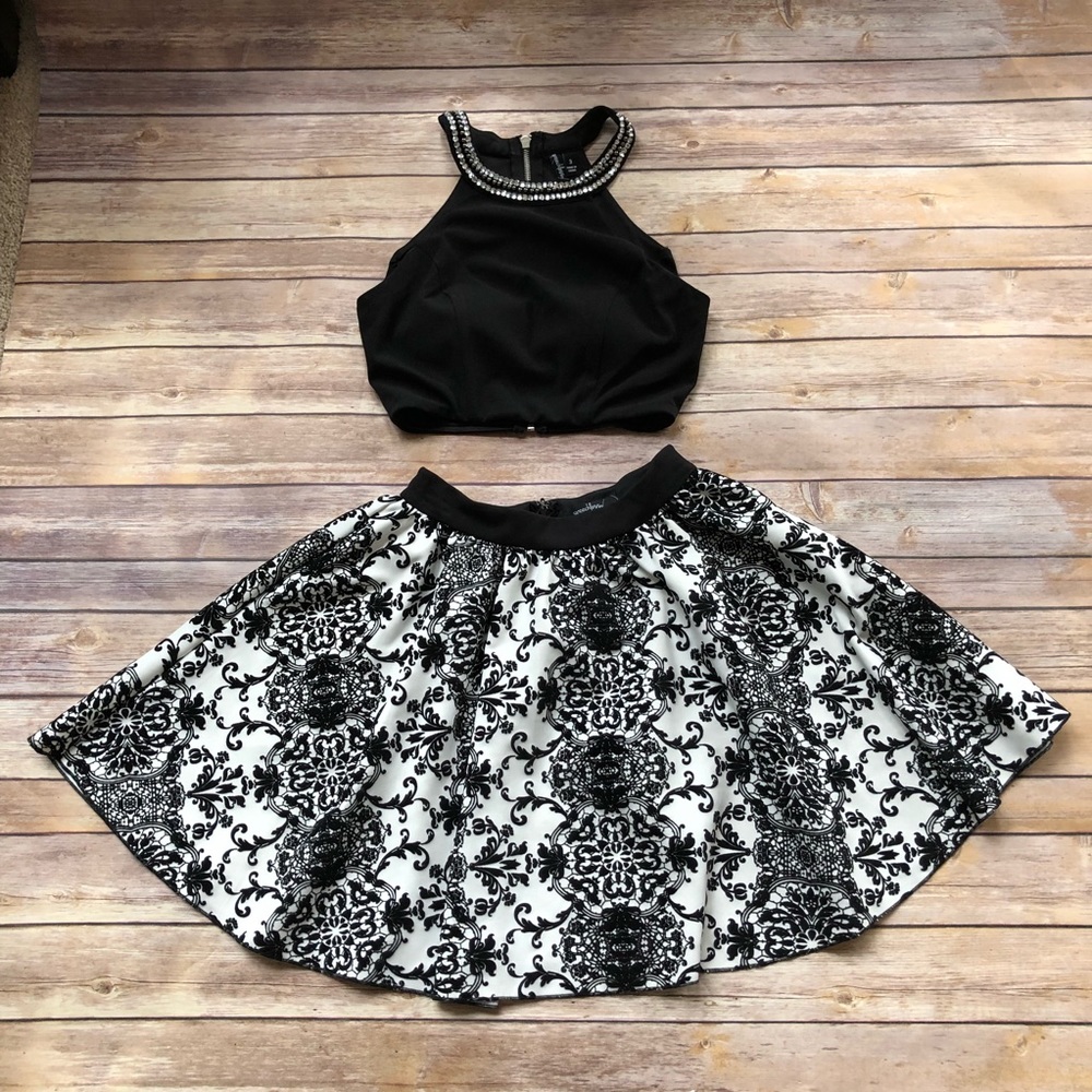 Homecoming Dress 2 Piece Mini Dress